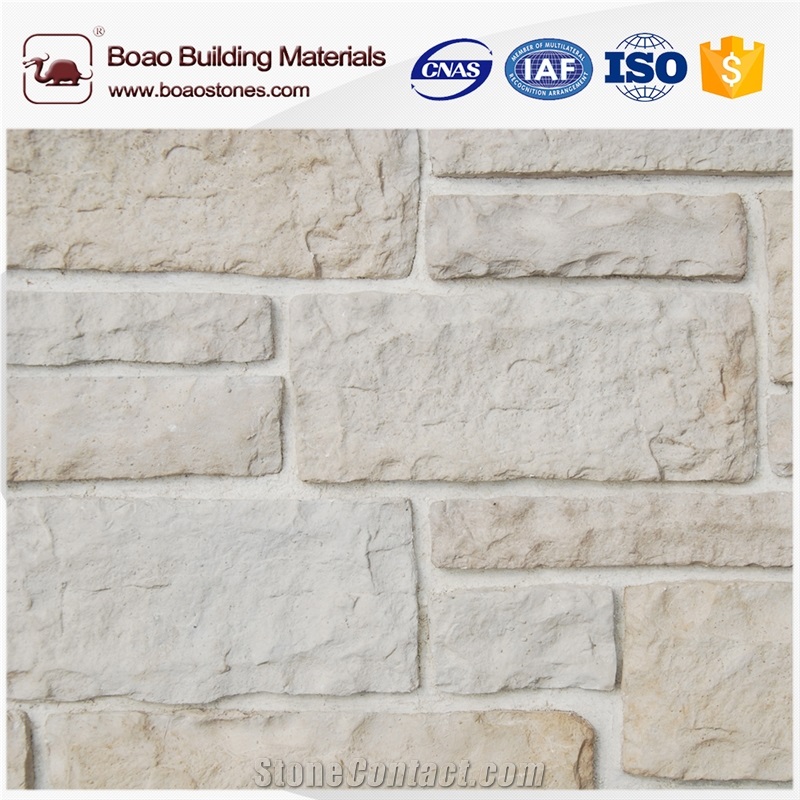 Decorative Cultured Stacked Lime Stone Wall Veneer Panel