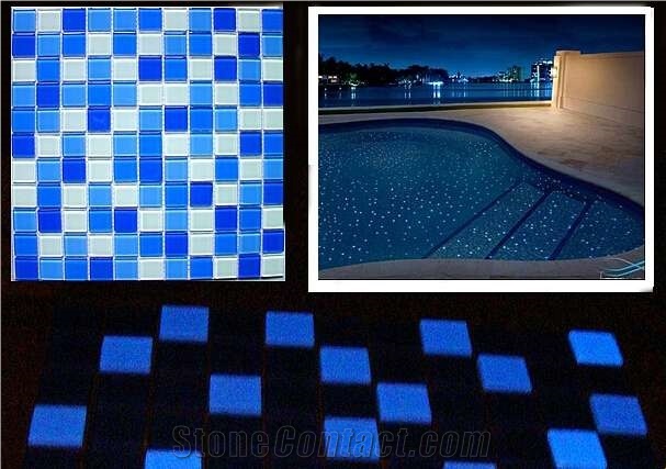 Day White Night Blue Luminous Mosaic