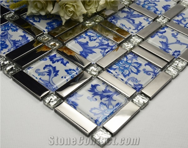 Mh32 China Flower Glass Mosaic