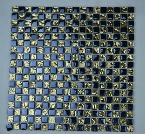 Zf8123b-15 Black Crystal Glass Mosaic