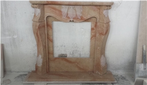 Apricena Di Rosato Marble Fireplace