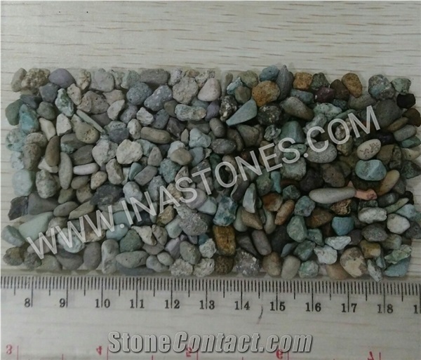 Indonesia Natural Stone Green Gravel from Beach,Pebble & Grave