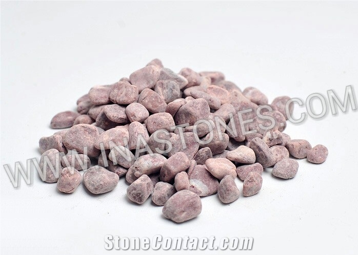 Indonesia Natural Stone Red Dark Gravel from Beach