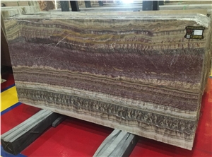 Picasso Red Onyx 1.8Cm Big Polished Slab For Wall Floor Tile