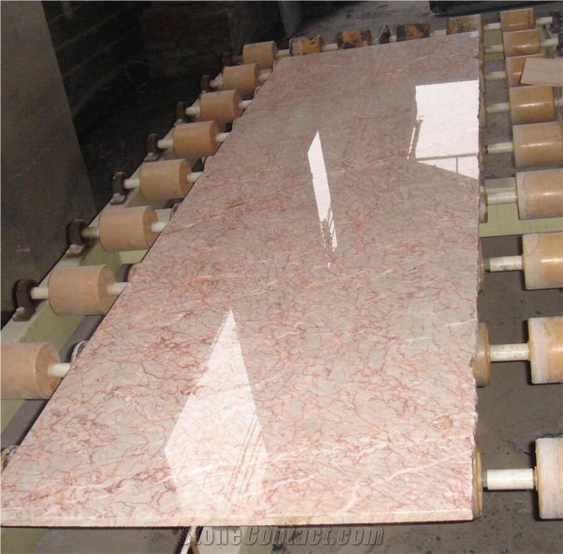 Red Cream Marble China Milan Red Marble Polished Tile Slab