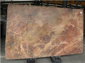 Ruby Red Marble Rosa Damascus Slab For Living Room Wall Tile