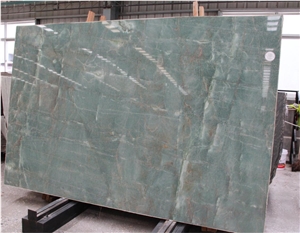 Verde Smeralda Quartzite Green Polished Slab For Wall Tile