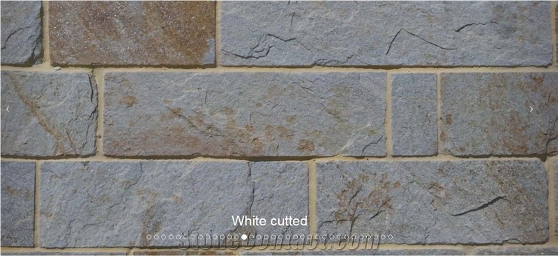 Yellow Beige Gneiss Cutted Masonry