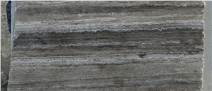 Titanium Grey Travertine Slabs & Tiles, Turkey Grey Travertine