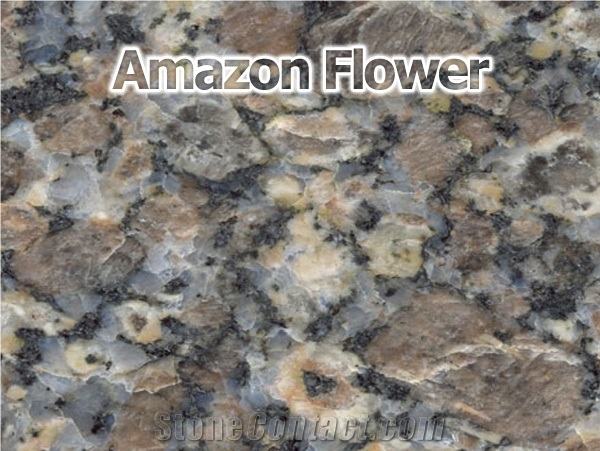 Amazon Flower Granite Slabs & Tiles, Brazil Blue Granite