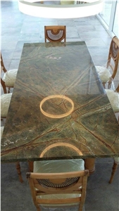 Rain Forest Green Marble Table Top