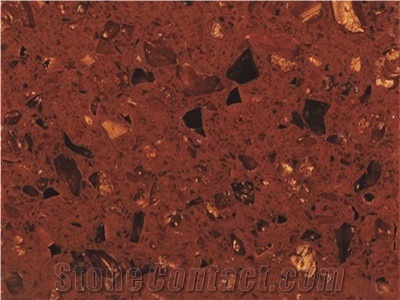 Brown Color Sparking Tiles & Series, Glass and Mirror Quartz Stone, Quartz Surface, Cut to Size