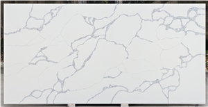 Quartz Stone Calacatta White Slabs for Countertop Vanity Tile