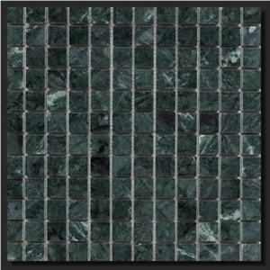 Verde Guatemala Mosaic Glossy Tiles. 30x30 Cm. 2x2 cm Tiles, on Fiberglass Mesh