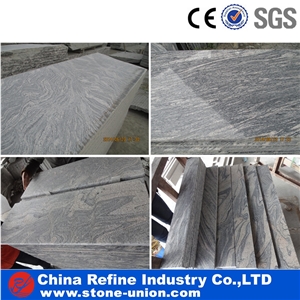 China Juparana Granite Floor Tiles & Slabs,Granite Floor Covering , Grey Granite Wall Paving Stone Pattern