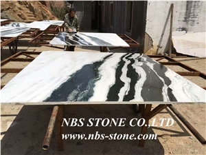 China Marble,Panda White,Polished Slabs & Tiles for Wall and Floor Covering, Skirting, Natural Building Stone Decoration, Interior Hotel,Bathroom,Kitchen,Villa, Shopping Mall Use