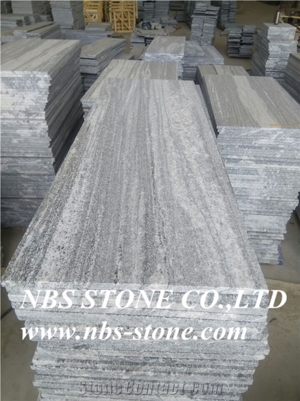 Santiago Negro,Ash Grey,Shandong Landscape,Grey Granite,Own Factory,Polished Tiles& Slabs, Flamed,Bushhammered,Cut to Size, Wall Covering, Flooring, Project, Building Material
