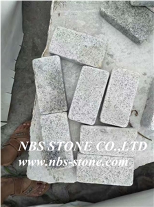 Tumble Cube Granite, Cobble Stone, Granite Light Grey Cube Stone, Paving Setts, Tumbled Cobble Stone 10x20x2/3cm for Walkway/Driveway/Coutryart Paving