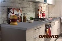 Ash Grey Quartz Stone Kitchen Countertops,Pure Grey Solid Surface Kitchen Tops,Cambria Quartz Surface Kitchen Tops,Bar Tops,Worktops,Grey Engineered Stone Dinning Tops