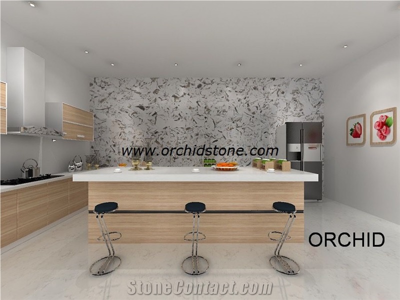 Rose White Quartz Stone Wall Cladding Tiles,Rose White Engineered Stone,Solid Surface,Super White Quartz Surface for Countertops Cambria Solid Surface for Countertops