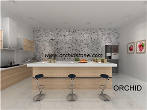 Rose White Quartz Stone Wall Cladding Tiles,Rose White Engineered Stone,Solid Surface,Super White Quartz Surface for Countertops Cambria Solid Surface for Countertops