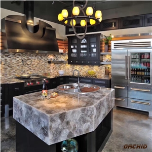 Smoky Quartz/Grey Quartz Translucent Semi Precious Stone/Gemstone for Kitchen Countertops,Island Tops,Bar Tops,Basin Tops,Custom Design Countertops Smoky Quartz/Grey Quartz Translucent Semi Precious Stone/Gemstone for Kitchen Countertops,Island Tops,Bar Tops,Basin Tops,Custom Design Countertops