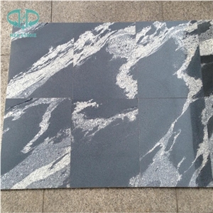 Black Color Granite with White Veins, Kashmir Black, Fantasy Black Granite, Nero Fantasy Granite Slabs & Tiles, Interior Decoration Granite, China Black Granite, Big Slabs