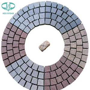 Black/White/Grey Colorful Paving Stone/Red Porphery/Seasame Grey/Seasame Black Pattern Cobble Stone/Paving/Exterior/Cube/Cubic/Landscaping/Walkway/Garden/G654/G603/G684/G682