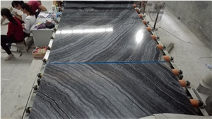 Book-Matched Ancient Wood,Black Wood Vein,Black Forest,Antique Black Serpenggiante，Fossil Black,Black Ancient Wood Serpeggiante Marble Slabs Tiles