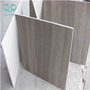 Brown Wooden Marble Composite Stone Panels, Laminated Marble Tile, Wooden White Marble with Porcelain,Laminate Stone Tile, Wall Cladding Panels