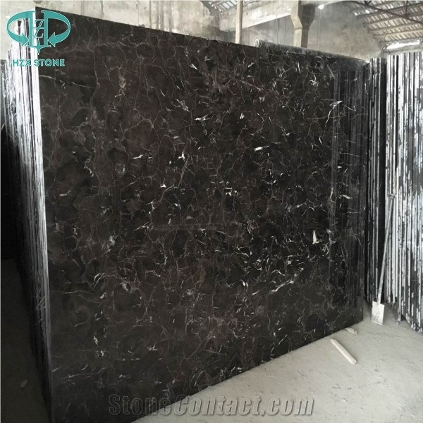 Dark Emperador Polished Marble Tiles/Slabs for Flooring/Wall/Dark Brown Pattern