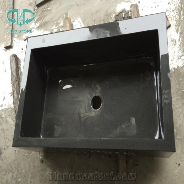 G684 /Black Granite Sink (Aura), Black Granite Sinks,Shanxi Black Granite Basin Stone Sink