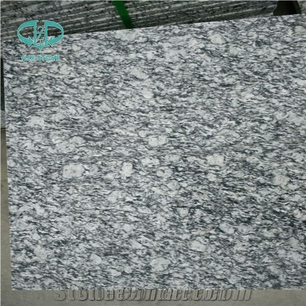 Guangdong Silver Grey Granite Tiles Sea Wave Flower Granite Floor Tiles Wave Flower Granite Flooring Sea Wave Flower Granite Slabs