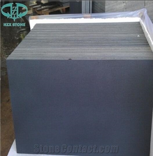Honed Polished Sealer Water Proof Hainan Black Grey Basalt Bluestone Tiles Flooring Wall