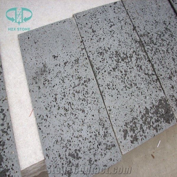 Lava Stone Paver Big Holes Volcanic Basalt Paving Tiles Saw Cut