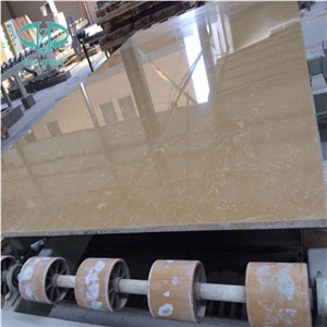 Manufacturer Classic Crystal Beige Quartz Stone Cream Color for Bath Top Solid Surface Engineered Stone