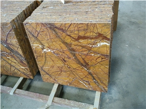 New Rain Forest Gold Marble Slabs/Wall & Floor Covering/Skirting/Rain Forest Gold/Tropical Rain Forest Gold,Bidasar/Bidaser Brown/Rainforest Gold/Bosque Brown/India Yellow Marble Big Slab