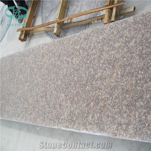 Polished G687 Granite Tiles, Peach Flower Red Granite Flooring, Peach Red Granite Floor Covering, Cherry Pink Granite Wall Covering