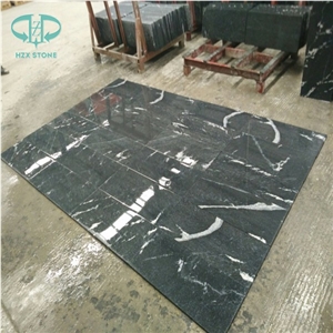 Polished Snow Grey Granite, Chinese Ebony Granite