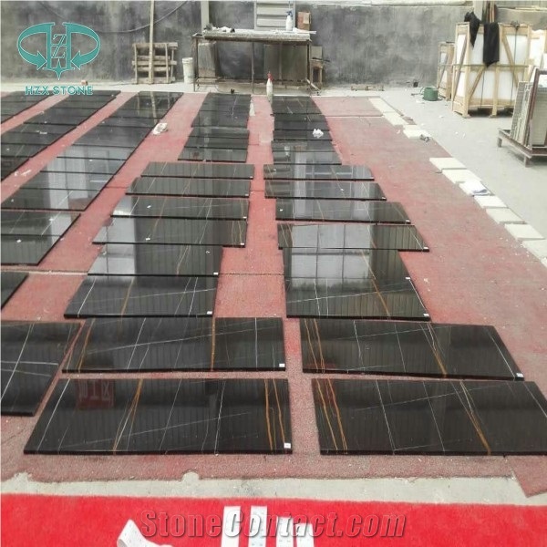Saint Laurent Marble, Black Marble with Gold and White Veins,Marble Slabs and Tiles,Black Imported Marble, Black Color Tiles&Slabs, Polished Marble Floor Tiles, Wall Tiles, Natural Stone, Pattern