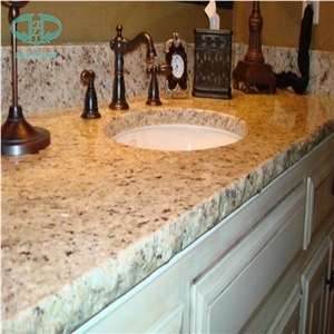 Santa Cecilia Yellow Color Granite Bathroom Countertop