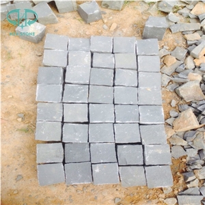Zhangpu Black Basalt Cubestone, Black Basalt Cube Stone, Cobble Stone, Cobblestone, Natural Split Cubestone, Paving for Driveway Outdoor Decoration