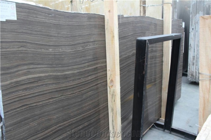 Hot Sale Natural Well Polished 1.6cm Thickness Canadian Obama Brown Wooden Sepegiante Marble Slabs and Tiles