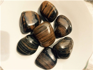China Brown Pebble with High Polished,Round Special Color Pebble Stone,Mixed Color Polished River Pebble