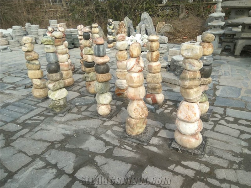 Garden Stone Pebble Fountains