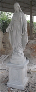 Garden White Marble Mary Statue