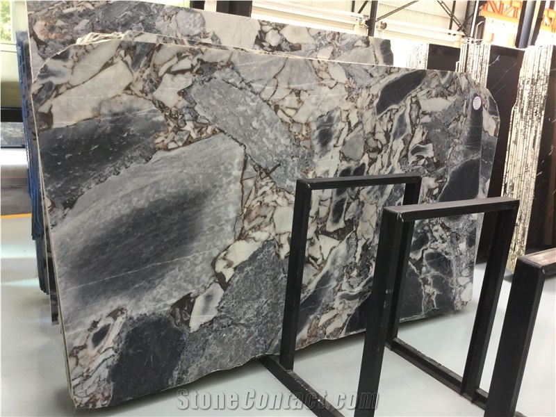 2017 New Marble Silver Blue Dark Color Big Slab Polished Competitive Price,Natural Luxury Interial Project Decorative Stone