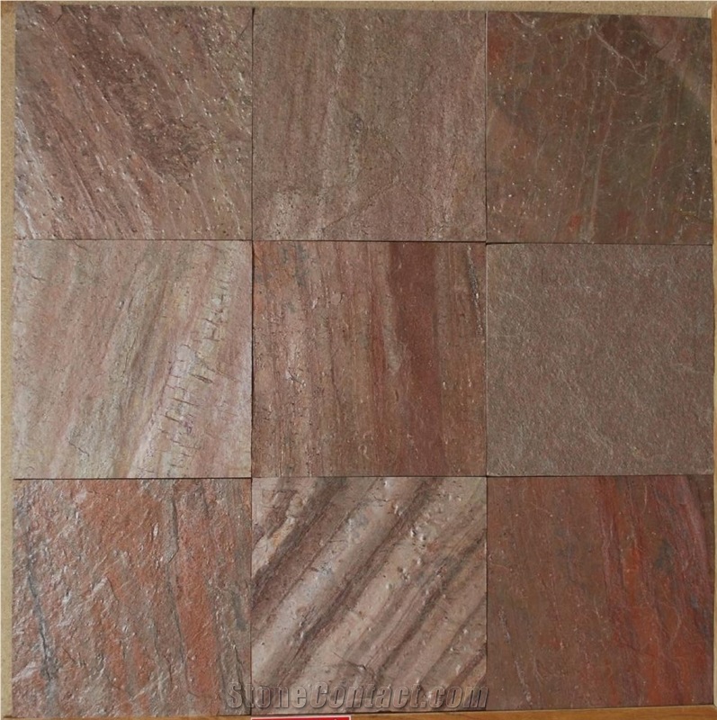 Indian Copper Quartzite Stone, Copper Slate Tiles