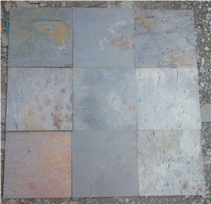 Kund Multi Slate Tiles, Indian Multicolor Slate Stone