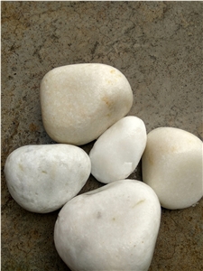 White Marble Pebbles, Indian White Marble Pebble Stones